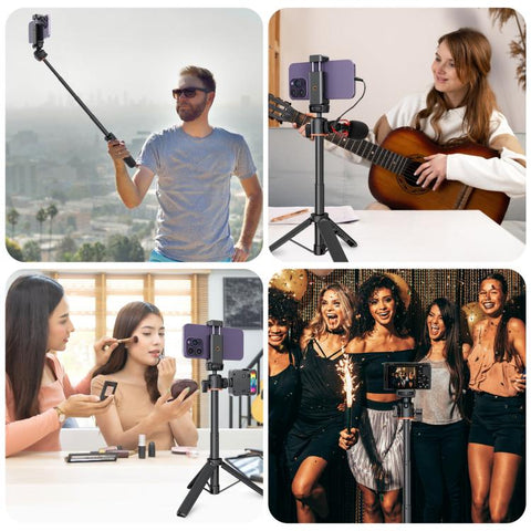 PULUZ Mini Phone Camera Extension Tripod Stand 360 Degree Ball Head Cold Shoe Selfie Stick, Phone Camera Tripod