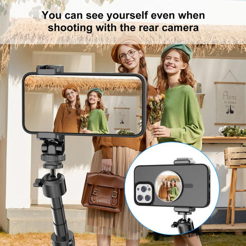 Mobile Phone MagSafe Magnetic Makeup Mirror Rear Camera Video Selfie Mirror
