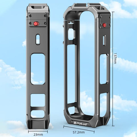 For Insta360 X4 PULUZ Aluminum Alloy Protective Cage Rig Expand Cold Shoe Housing Frame, For Insta360 X5