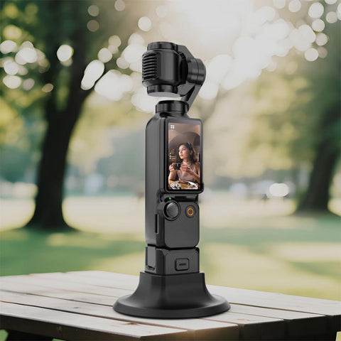 For DJI Osmo Pocket 3 PULUZ Adhesive Type Silicone Dock Desktop Base Bracket, For DJI Osmo Pocket 4P / 4 / 3 Adhesive Type