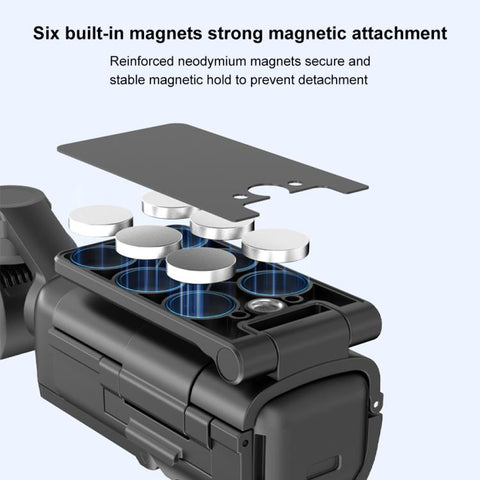 For DJI Osmo Pocket 3 PULUZ Folding Magnetic Mount Base Bracket, Magnetic Mount Base