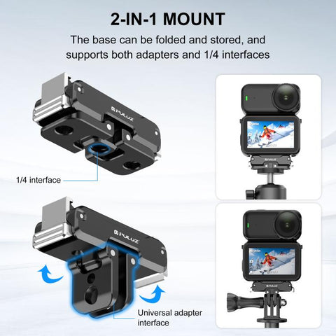 For DJI Osmo Nano PULUZ Magnetic Metal Quick Release Base Mount