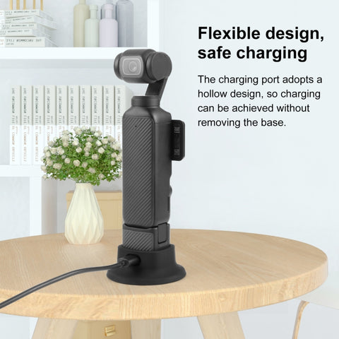 For DJI Osmo Pocket 3 PULUZ Silicone Dock Desktop Charging Base Bracket, For DJI Osmo Pocket 4P / 4 / 3