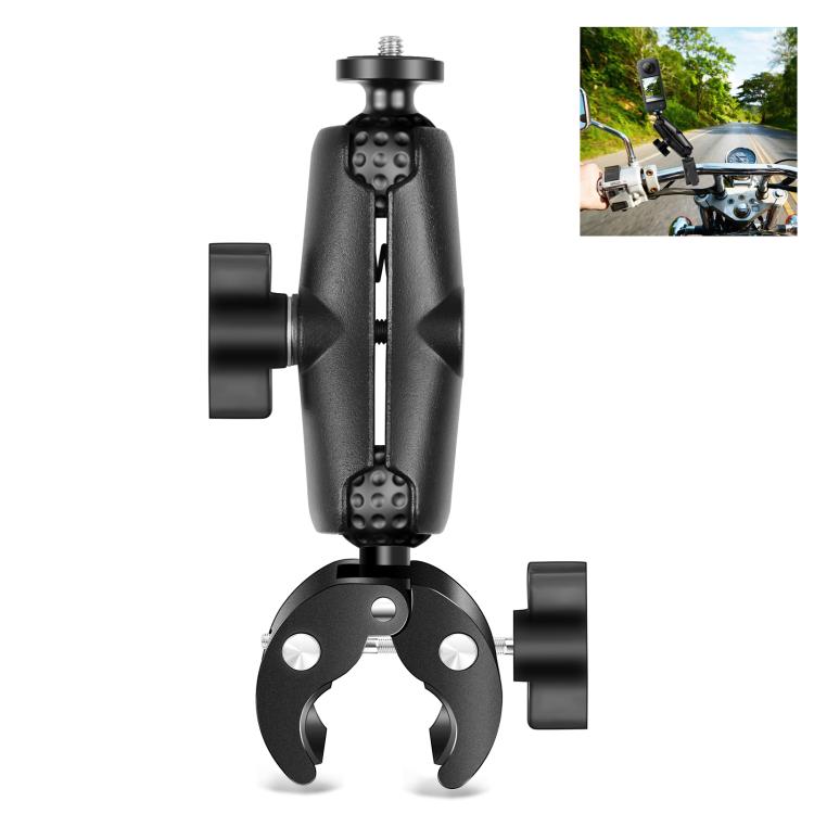 PULUZ Motorcycle Crab Clamp Handlebar Fixed Mount Holder for DJI, Insta360, GoPro and Other Action Cameras, Crab Clamp Mount
