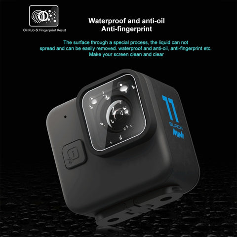 For GoPro Hero11 Black Mini PULUZ 2pcs Lens Tempered Glass Film, For GoPro Hero11 Black Mini