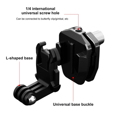 PULUZ Motorcycle Windshield Action Camera Mount Clip for GoPro Hero12 Black / DJI Osmo Action 4 / Insta360 X4 / Ace Pro and Other Action Cameras, Windshield Clip I
