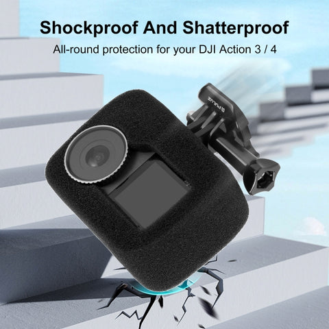 For DJI Osmo Action 4 / 3 PULUZ High Density Foam Windshield, For DJI Osmo Action 5 Pro / 4 / 3