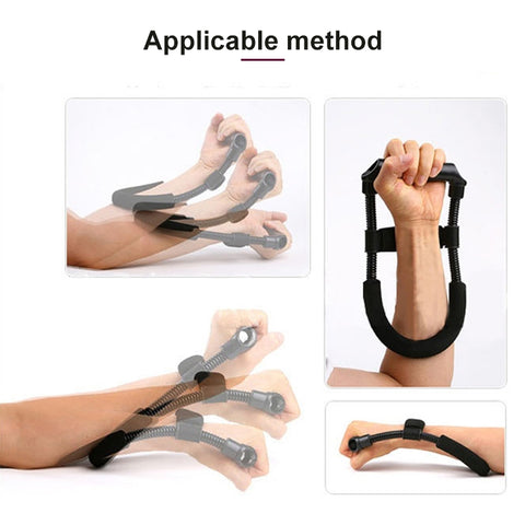 Stainless Steel Hand Wrist Strength Fitness Training Exerciser Devices, Stainless Steel Wrist Strength (Black)