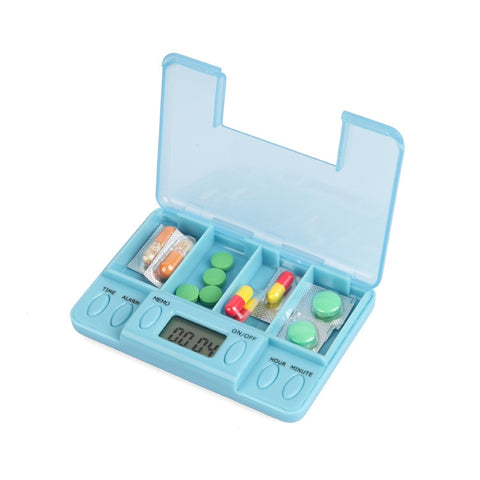 Portable Transparent Travel Pills Reminder Multi-Alarm