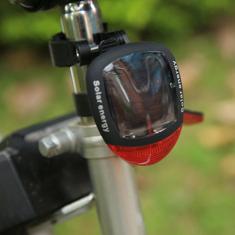 4 Flash Mode Available Solar Energy Rechargeable Bicycle Tail Light with 2 Red LED, Solar Energy Bicycle Tail Light