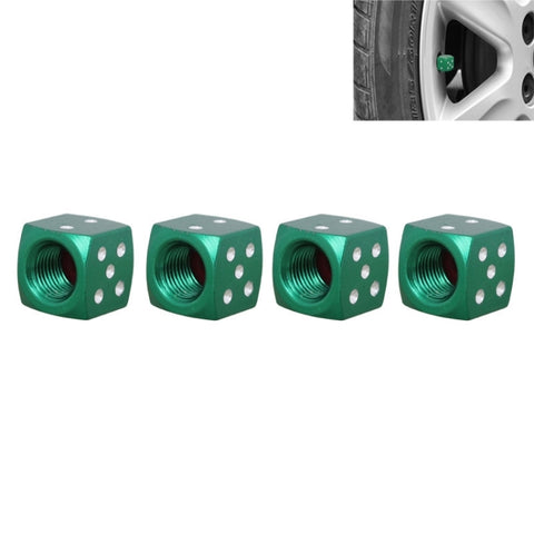 Universal 8mm Dice Style Aluminium Alloy Car Tire Valve Caps, Pack of 4, Dice Style 5, Dice Style  5, Dice Style 4, Dice Style, Dice Shape 5