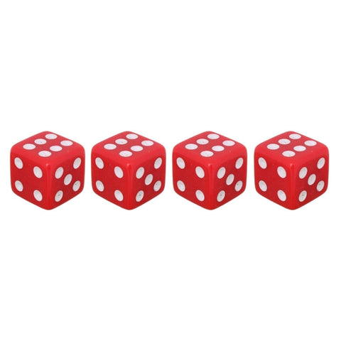 Universal 8mm Dice Style Plastic Car Tire Valve Caps, Pack of 4, Dice Shape 3 Magenta, Dice Shape 3, Dice Style 3