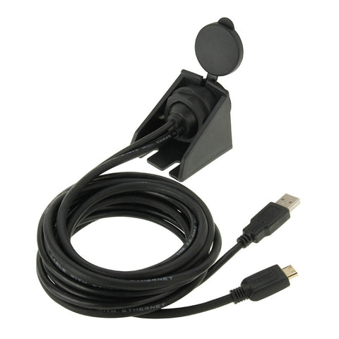 USB 2.0 & Mini HDMI (Type-C) Male to USB 2.0 & HDMI (Type-A) Female Adapter Cable with Car Flush Mount, Length: 2m, USB 2.0 & Mini HDMI Male to USB 2.0 & HDMI Female
