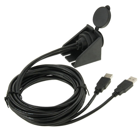 2 USB 2.0 Male to Female Extension Cable with Car Flush Mount, Length: 2m, 2 USB 2.0 Male to Female