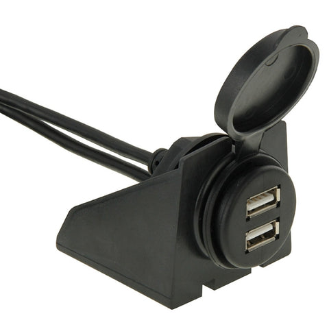 2 USB 2.0 Male to Female Extension Cable with Car Flush Mount, Length: 2m, 2 USB 2.0 Male to Female