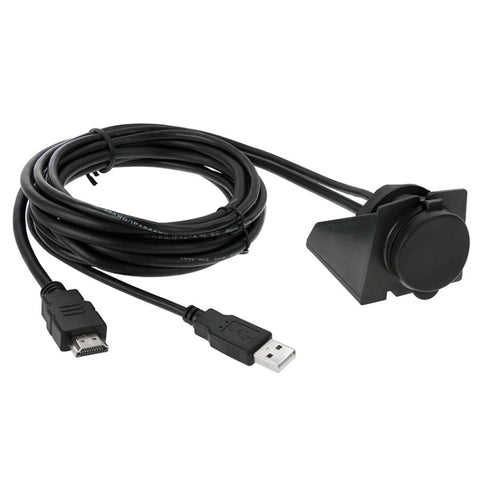 USB 2.0 & HDMI (Type-A) Male to Female Extension Cable, Length: 2m, USB 2.0 & HDMI (Type-A) Male to Female