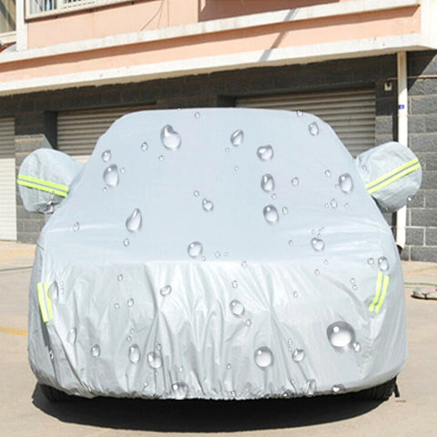 PEVA Anti-Dust Waterproof Sunproof Sedan Car Cover with Warning Strips, Fits Cars up to 4.7m(183 inch) in Length, 183inch (L)