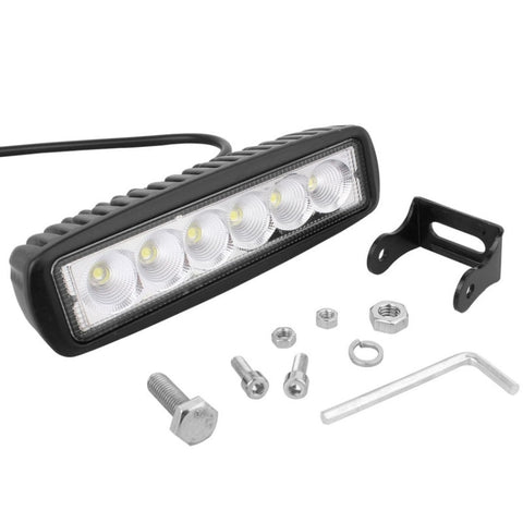 18W 1440LM Epistar 6 LED  Car Work Lamp Bar Light Waterproof IP67, DC 10-30V, DC 10-30V, 1440LM