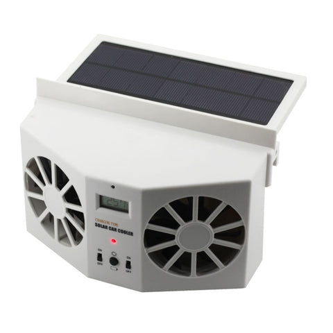 2W Solar Powered Car Auto Air Vent Cool Fan Cooler Ventilation System Radiator, with Temperature Display, 2W Solar Powered Fan