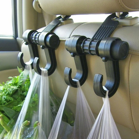 KANEED Car Vehicle Multi-functional Seat Headrest Bag Hanger Hook Holder Seat Headrest Hanger Hanging Holder Double Hooks, US Stock Double Hooks, Car Double Hooks, UK Stock Double Hooks