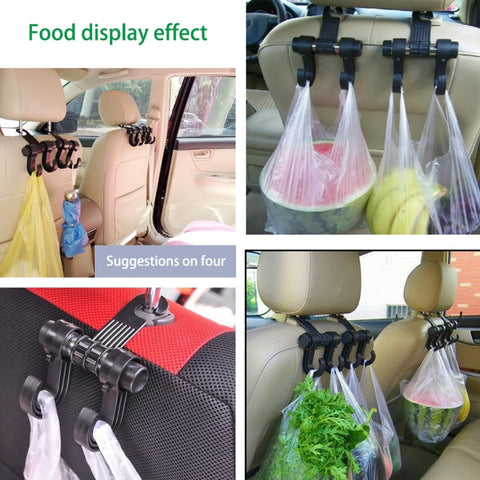 KANEED Car Vehicle Multi-functional Seat Headrest Bag Hanger Hook Holder Seat Headrest Hanger Hanging Holder Double Hooks, US Stock Double Hooks, Car Double Hooks, UK Stock Double Hooks