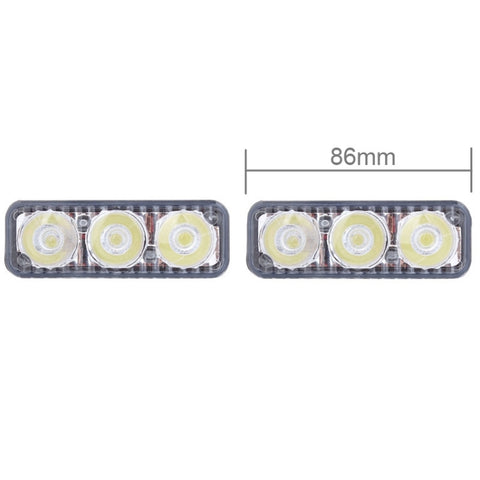 2 PCS MZ 9W 540LM 6500K 3-LED White Light Wired Car Daytime Running Light Fog Lamp, DC12-24V,Light Wire: 15cm, MZ 9W