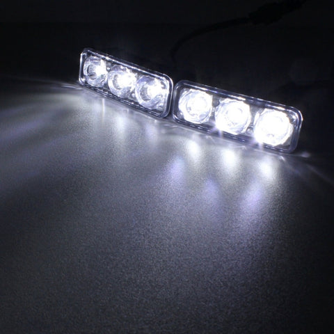 2 PCS MZ 9W 540LM 6500K 3-LED White Light Wired Car Daytime Running Light Fog Lamp, DC12-24V,Light Wire: 15cm, MZ 9W