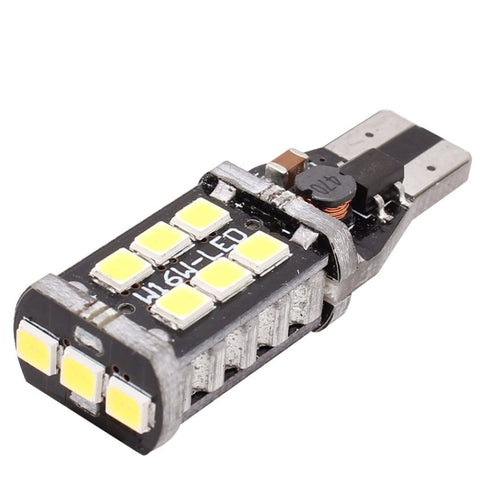 2 PCS T15 3W White LED 300LM SMD 2835 Car Rear Fog Lamp / Backup Light for Vehicles, DC 12V, T15+3W 300LM/6500K