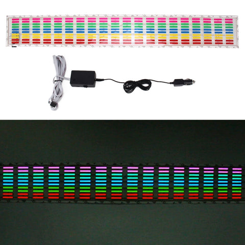 5 Colors Car Music Rhythm Lamp Car Sticker Equalizer with Car Charger, Size: 70cm x 16cm, 70 x 16cm