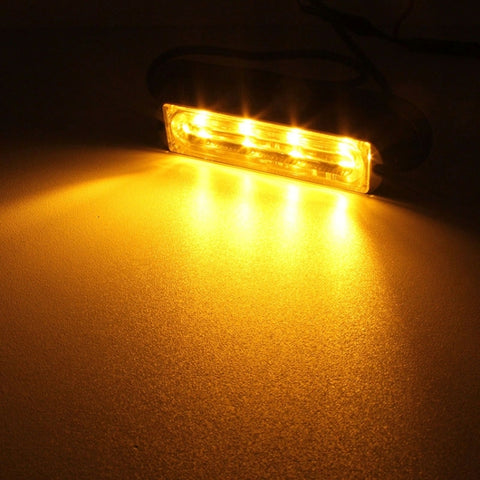 12W 720LM 4-LED 18 Flash Patterns Car Strobe Emergency Warning Light Lamp, DC 12V, 4-LED White + Yellow Light, 4-LED Red + Blue, 4-LED Yellow Light, 4-LED White Light, 4-LED Blue Light, 4-LED White + Red Light