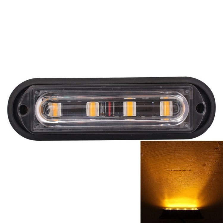 12W 720LM 4-LED 18 Flash Patterns Car Strobe Emergency Warning Light Lamp, DC 12V, 4-LED White + Yellow Light, 4-LED Red + Blue, 4-LED Yellow Light, 4-LED White Light, 4-LED Blue Light, 4-LED White + Red Light