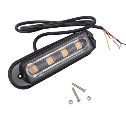 12W 720LM 4-LED 18 Flash Patterns Car Strobe Emergency Warning Light Lamp, DC 12V, 4-LED White + Yellow Light, 4-LED Red + Blue, 4-LED Yellow Light, 4-LED White Light, 4-LED Blue Light, 4-LED White + Red Light