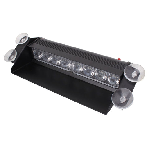 8W 800LM 8-LED 3-Modes Adjustable Angle Car Strobe Flash Dash Emergency Light Warning Lamp with Suckers, DC 12V, White + Red, White + Yellow, Red + Blue, Blue, Red, White, Yellow