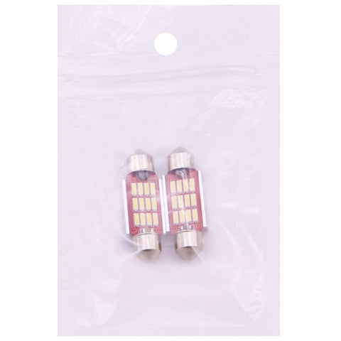 2 PCS 36mm 3.5W 180LM White Light 12 LED SMD 4014 CANBUS License Plate Reading Lights Car Light Bulb, 3.5W  36mm