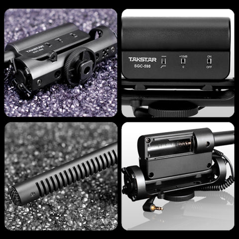 SGC-598 Condenser Recording Microphones Professional Photography Interview Dedicated Microphones for DSLR & DV Camcorder