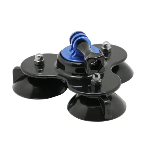 Triangle Direction Suction Cup Mount with Tripod Mount + Handle Screw for GoPro, Insta360, DJI and Other Action Cameras