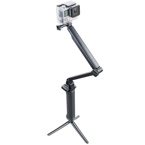 3-Way Multi Function Extendable Monopod Tripod Folding Rotating Arm Camera Handle for DJI, Insta360, GoPro and Other Action Cameras, 3-Way Monopod