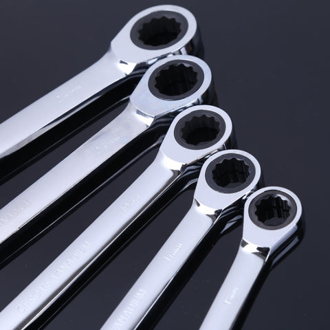 Professional Double-head Ratchet Wrench Set, 5 PCS/Set