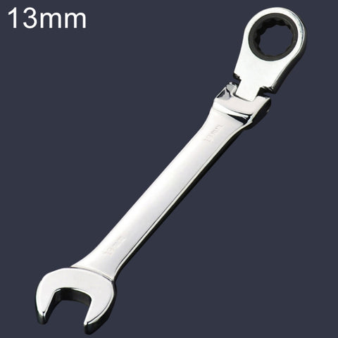 13mm Dual-use Opening Plum Ratcheting Angled Wrench , Length: 17.8cm, 13mm