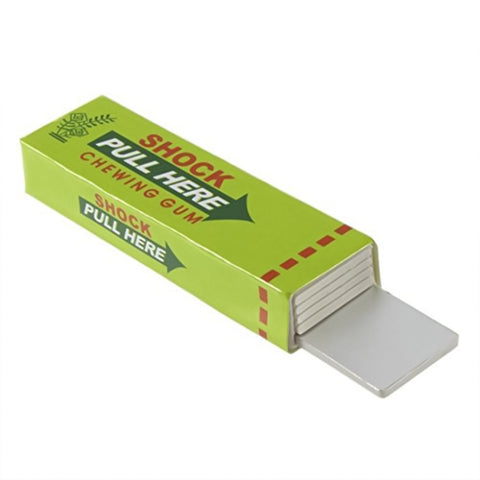 Shock Chewing Gun Practical Joke Funny Trick Shock Toy, Random Color Delivery, Chewing Gum Green, Chewing Gum Yellow