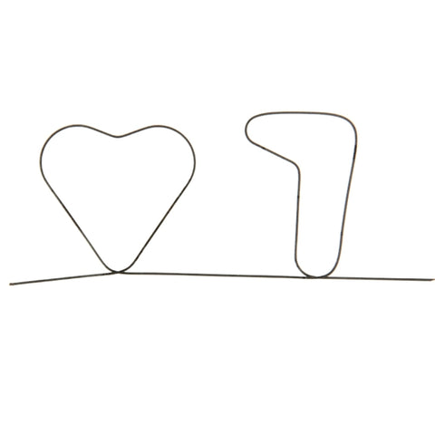 Memory Metal Wire Prediction 7 of Heart Magic Props King Magic Tricks, Wire Prediction 7