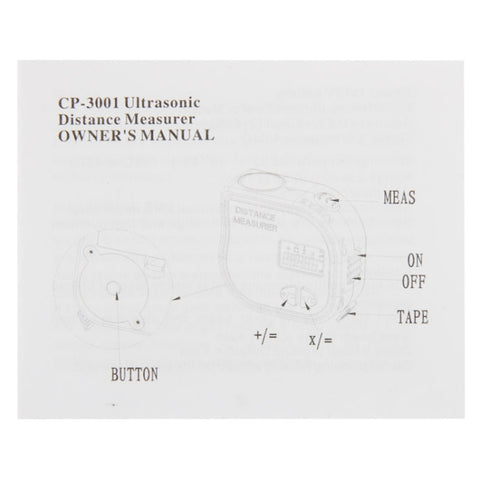 CP-3001 Ultrasonic Distance Measurer Laser Point with 1m Tape Measurer