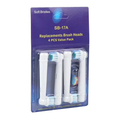 4 PCS/Pack Electric Toothbrush Replacement Heads, Soft Bristles for Deep Cleaning and Gum Care