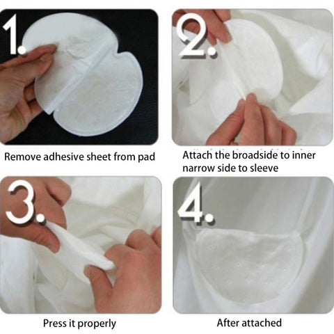 10pcs Disposable Self-adhesive Armpit Cotton Sweat Pads Underarm Absorbents