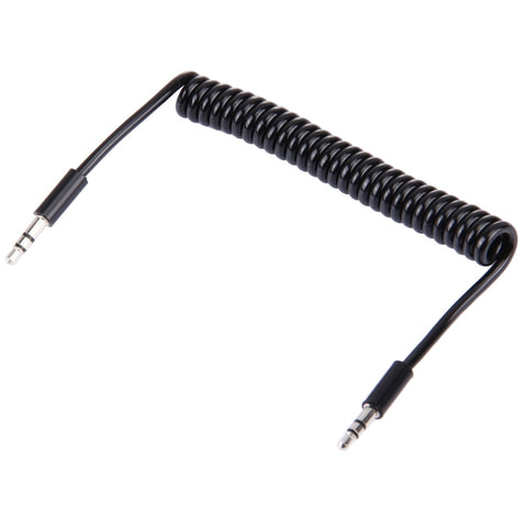 Spring Coiled 3.5mm Aux Cable, Compatible with Phones, Tablets, Headphones, MP3 Player, Car/Home Stereo & More, Length: 15cm - 170cm