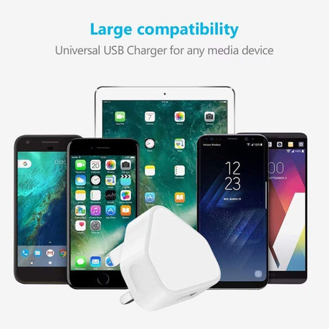 5V / 1A (US Plug) USB Charger Adapter For  iPhone, Galaxy, Huawei, Xiaomi, LG, HTC and Other Smart Phones, Rechargeable Devices, UK Plug, EU Plug, US Plug