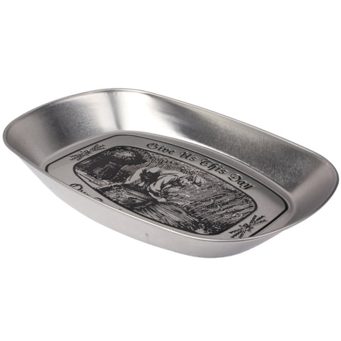 Stainless Steel Multi-purpose Tray Fruit Bowl Dessert Plate , Ship