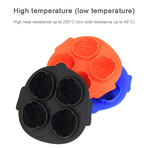 Silicone Brain Freeze Shaped Ice Cube Tray (Random Color Delivery), Brain Shape