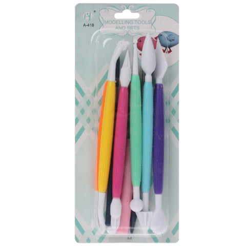 10 in 1 Colorful Cake Modelling Tool Set, 10 PCS Color
