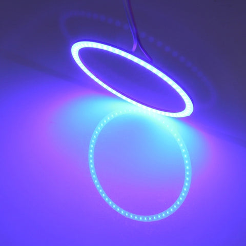 110mm 5W 180LM Angel Eyes Circles Car Headlight COB LED Lights for Vehicles, DC 12-24V, 110mm  White Light, 110mm  Blue Light